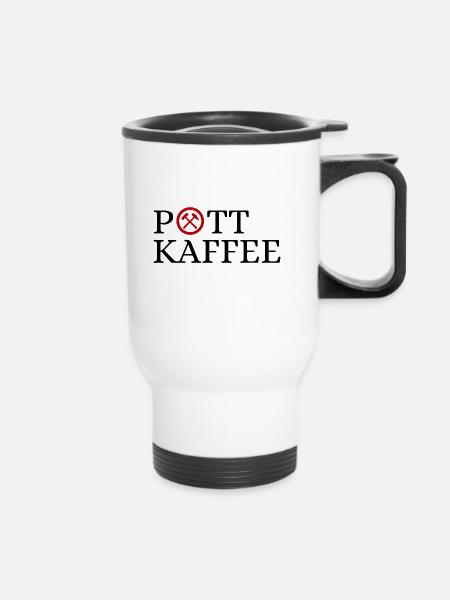 Pott Kaffee - Thermobecher mit Tragegriff - Weiß