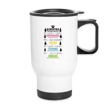 T-shirt chorale - Tasse isotherme avec poignée - blanc - Devant