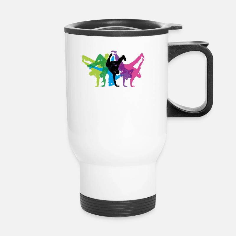 BREAKDANCE - Thermal mug with handle - white