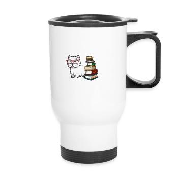 Westie - Thermal mug with handle - white - Front