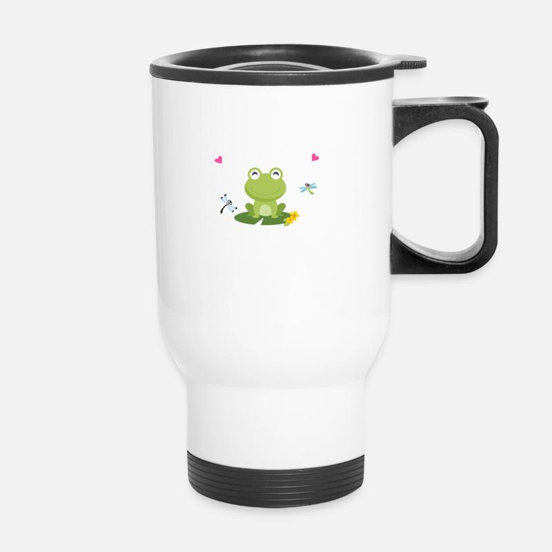 Frosch - Thermobecher mit Tragegriff - Weiß