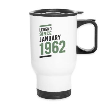 Legends Were Born In January 1962 - Thermal mug with handle - white - Front