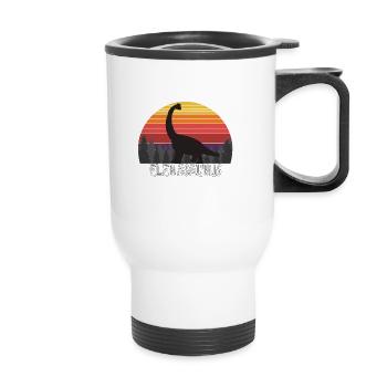 Elenasaurus Elena saurus dinosaur name birthday - Thermal mug with handle - white - Front