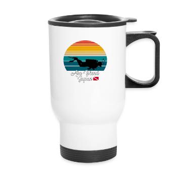 Aka Island Japan Diving - Thermobecher mit Tragegriff - Weiß - Vorne