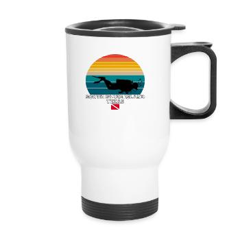 South Padre Island US Island Diving - Thermobecher mit Tragegriff - Weiß - Vorne