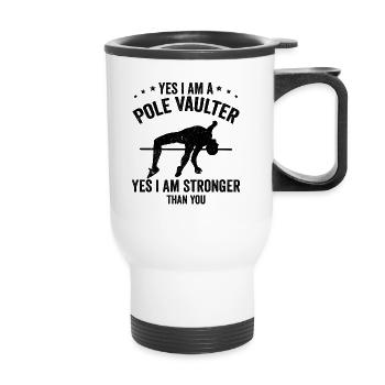 Pole vault - Thermal mug with handle - white - Front