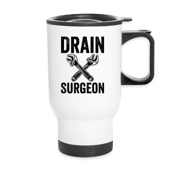Mécanicien d’égouts Mécanicien sanitaire - Tasse isotherme avec poignée - blanc - Devant