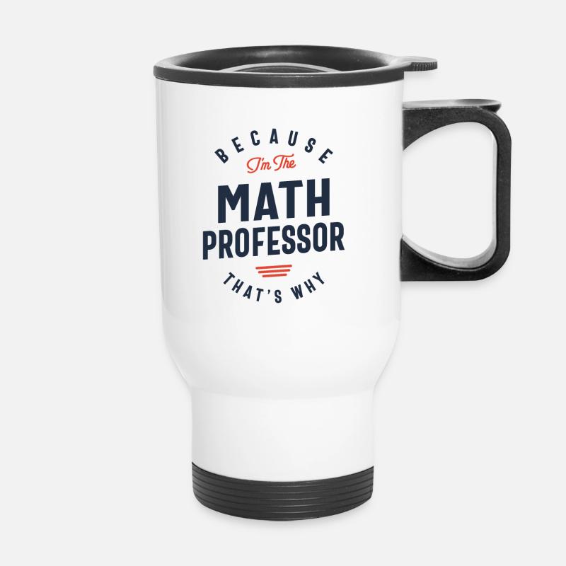 Math Professor Job Occupation - Thermal mug with handle - white