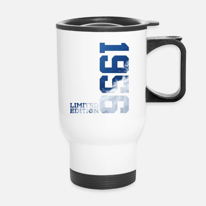 LIMITED EDITION 1956 70TH BIRTHDAY - Thermal mug with handle - white