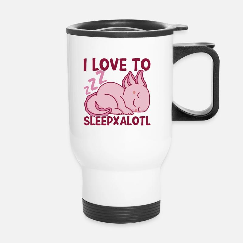 Axolotl - Thermal mug with handle - white