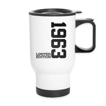63. GEBURTSTAG LIMITED EDITION 1963 - Thermobecher mit Tragegriff - Weiß - Vorne