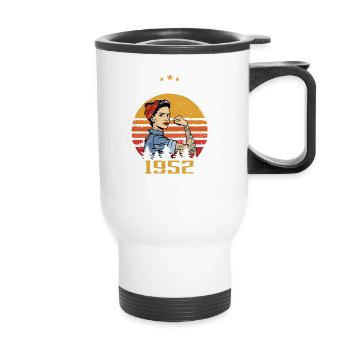 Millésime 1952 - Né en Juin 1952 - Tasse isotherme avec poignée - blanc - Devant