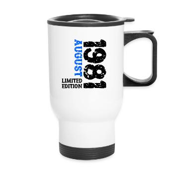 1981 Août Édition Limitée 42e Tenue d’anniversaire - Tasse isotherme avec poignée - blanc - Devant