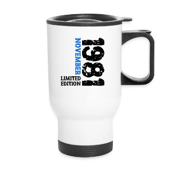 1981 novembre édition limitée 42e anniversaire décoration - Tasse isotherme avec poignée - blanc - Devant
