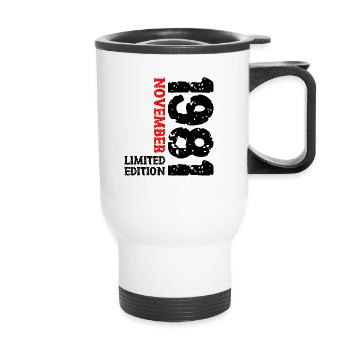 1981 novembre édition limitée 42e anniversaire décoration - Tasse isotherme avec poignée - blanc - Devant