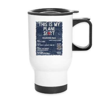 Devis de voyage de vacances - C’est mon avion - Tasse isotherme avec poignée - blanc - Devant