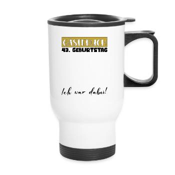 43rd birthday gift women's decoration men's guest book - Thermal mug with handle - white - Front