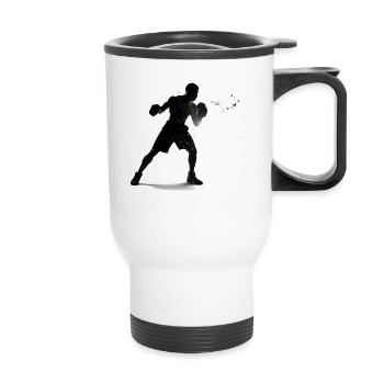 Boxing - Thermal mug with handle - white - Front