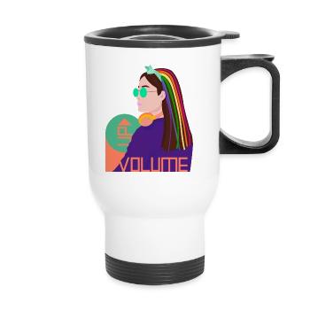 Pride LGBTQIA+ - Thermobecher mit Tragegriff - Weiß - Vorne