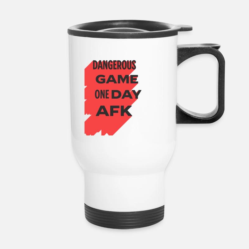 One Day AFK Gamer - Thermal mug with handle - white