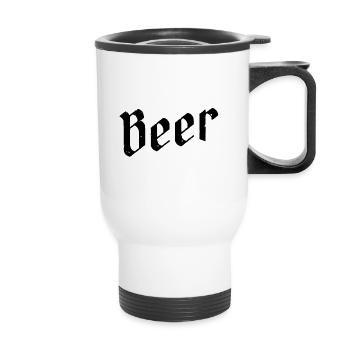 Beer - Thermobecher mit Tragegriff - Weiß - Vorne
