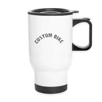 Custom Bike - Thermal mug with handle - white - Front