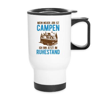 Rente Camping Renter & Camper - Thermobecher mit Tragegriff - Weiß - Vorne