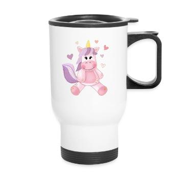 Licorne - Tasse isotherme avec poignée - blanc - Devant