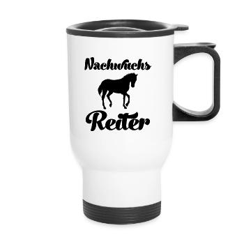 Nachwuchsreiter Baby Party Reiten Pferde Pferd - Thermobecher mit Tragegriff - Weiß - Vorne