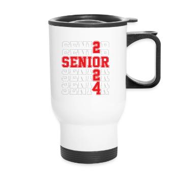 Class of 2024 Senior Year 24. - Thermal mug with handle - white - Front