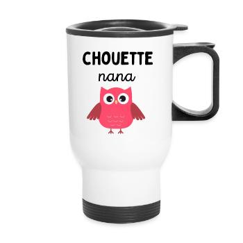 Chouette nana - Tasse isotherme avec poignée - blanc - Devant