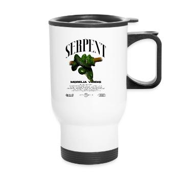 Green Tree Python Modern Reptile Keeper Streetwear - Thermal mug with handle - white - Front