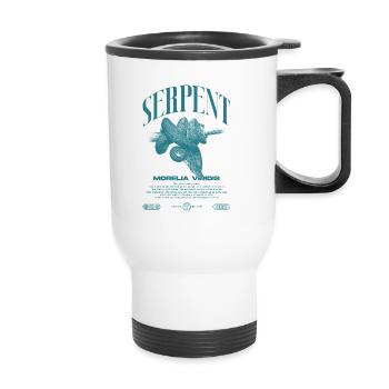 Green Tree Python Modern Reptile Keeper Streetwear - Thermal mug with handle - white - Front