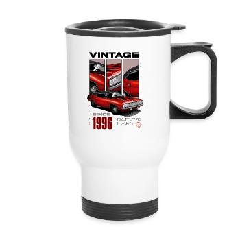 Je ne suis pas vieux, je suis une voiture classique vintage née en 1996 - Tasse isotherme avec poignée - blanc - Devant