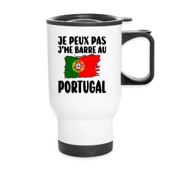 J'Me Barre au Portugal Voyage Cadeau - Tasse isotherme avec poignée - blanc - Devant