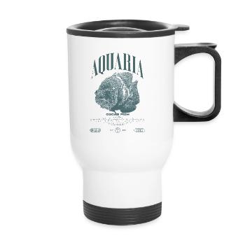 Oscar Fish Water Change Monster Fish - Thermal mug with handle - white - Front