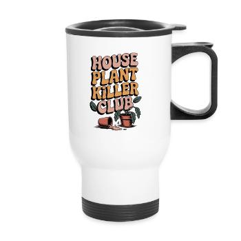 Club de tueur de plantes d’intérieur - Tasse isotherme avec poignée - blanc - Devant