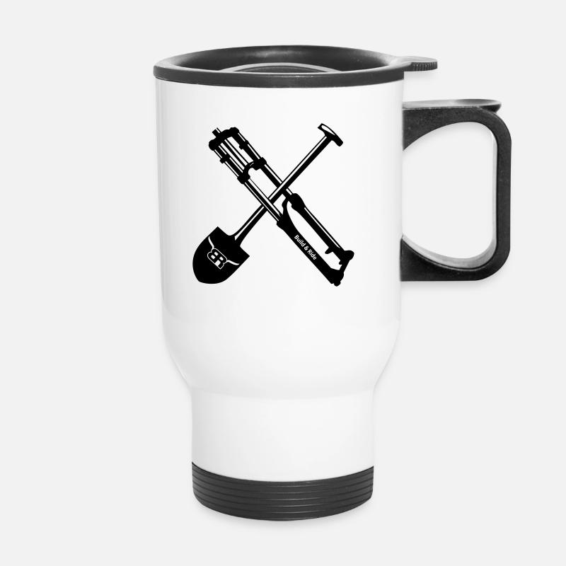 No Dig, No trajet - Tasse isotherme avec poignée - blanc