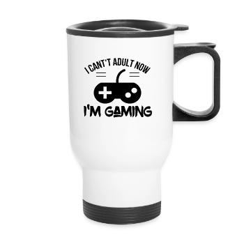 Gaming - Thermobecher mit Tragegriff - Weiß - Vorne