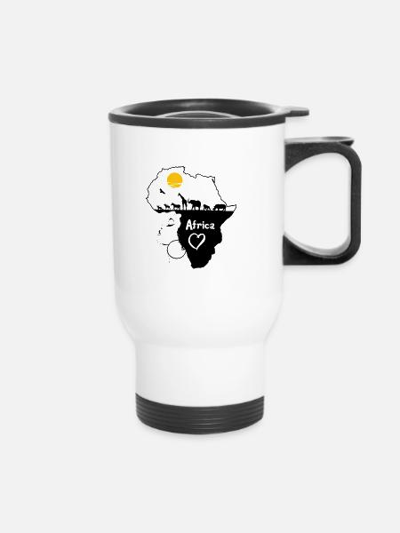 Afrika Afrika - Thermobecher mit Tragegriff - Weiß