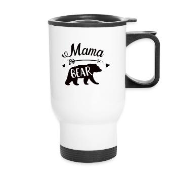 Mama Bear - Thermobecher mit Tragegriff - Weiß - Vorne