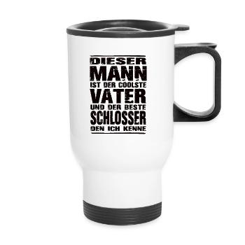 Schlosser - Thermobecher mit Tragegriff - Weiß - Vorne