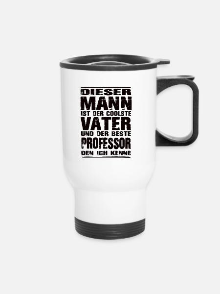 Professor - Thermobecher mit Tragegriff - Weiß