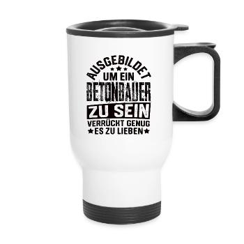 Concrete Concrete Construction, Reinforced Concrete Construction, Civil Engineering - Thermal mug with handle - white - Front