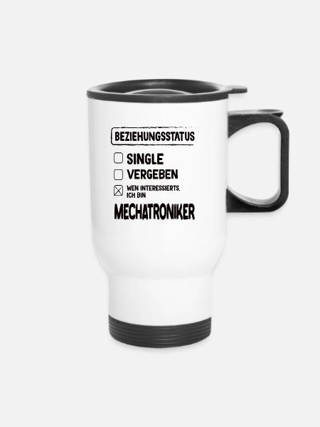 Mechatroniker Beziehungsstatus Mechatroniker - Thermobecher mit Tragegriff - Weiß