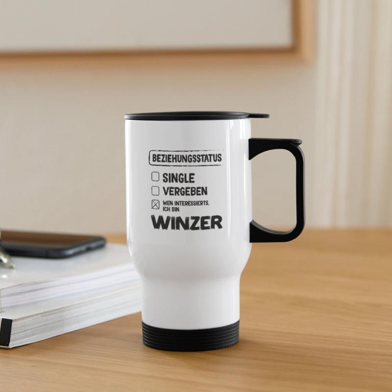 Winemaker Relationship Status Winemaker Wine Profession Thermal mug with handle