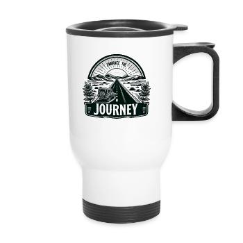 Embrace the Journey - Thermal mug with handle - white - Front