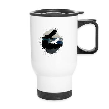 nature,nature,eagle,mountains,mountains,landscape,mountain - Thermal mug with handle - white - Front
