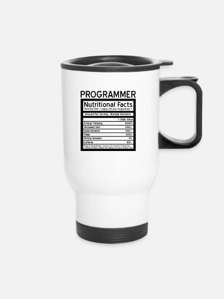 Programmierer - Thermobecher mit Tragegriff - Weiß