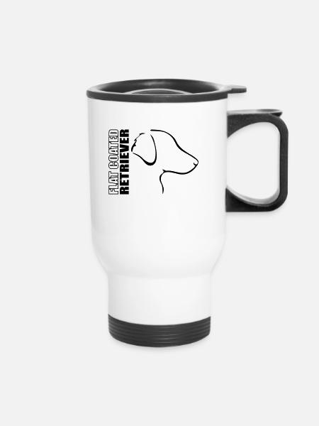 FLAT COATED RETRIEVER PROFIL - Thermobecher mit Tragegriff - Weiß